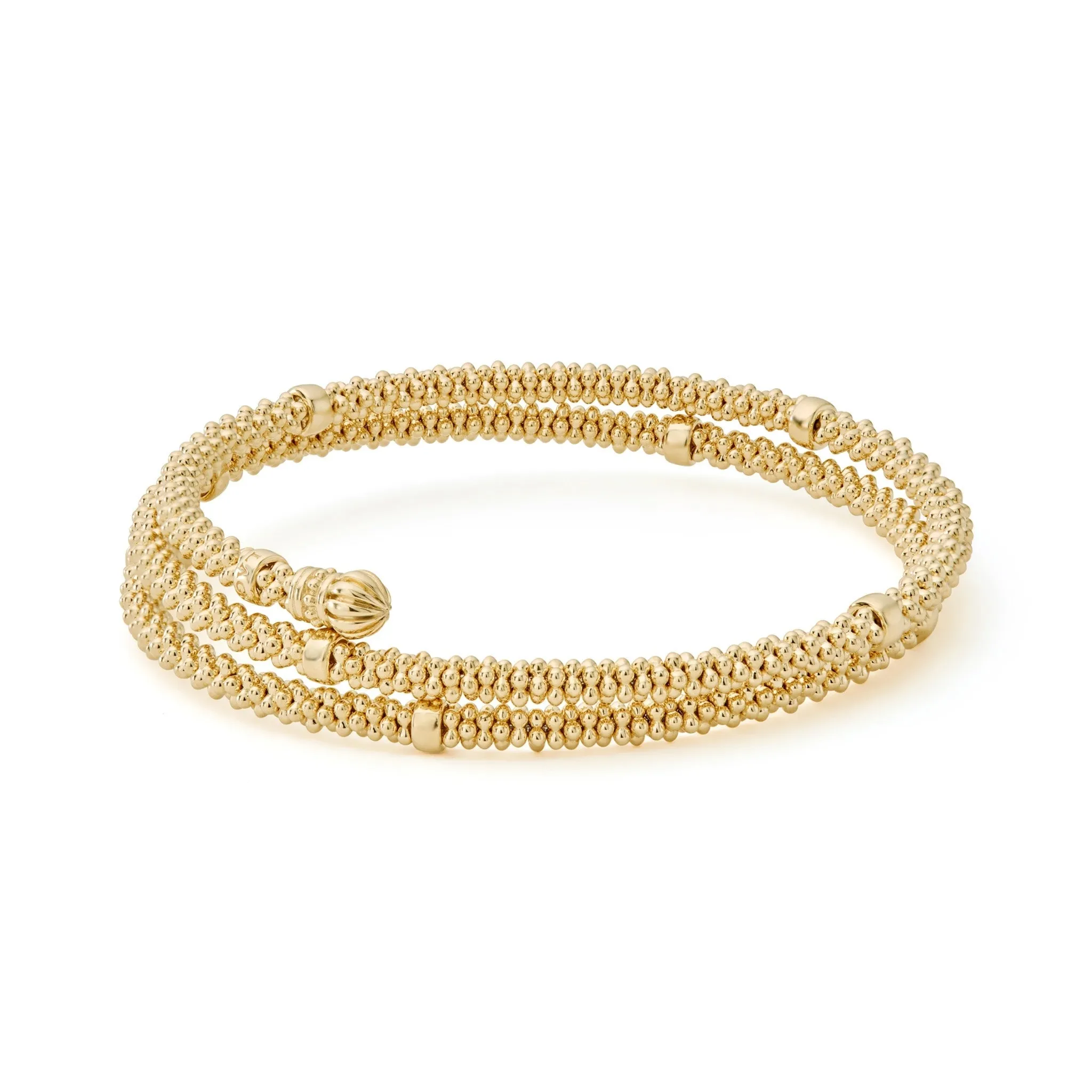 Caviar Gold 18K Gold Wrap Bracelet