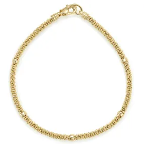 Caviar Gold Delicate 18K Gold Beaded Bracelet | 3mm