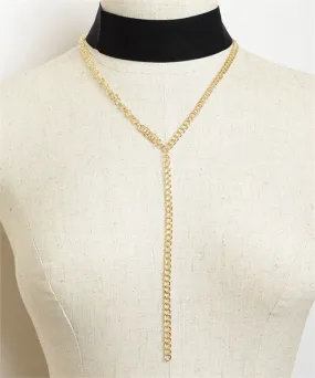 Chain Drop Choker Necklace