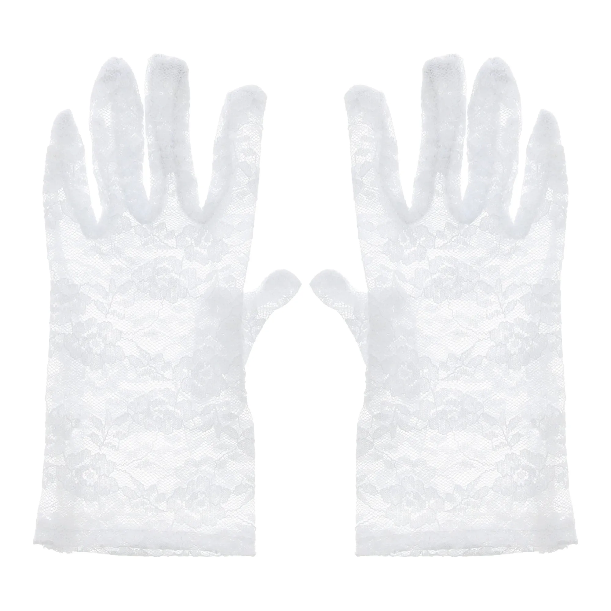 Children's White Lace Gloves