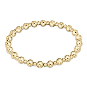 Classic Gold Grateful Pattern 5mm Bead Bracelet