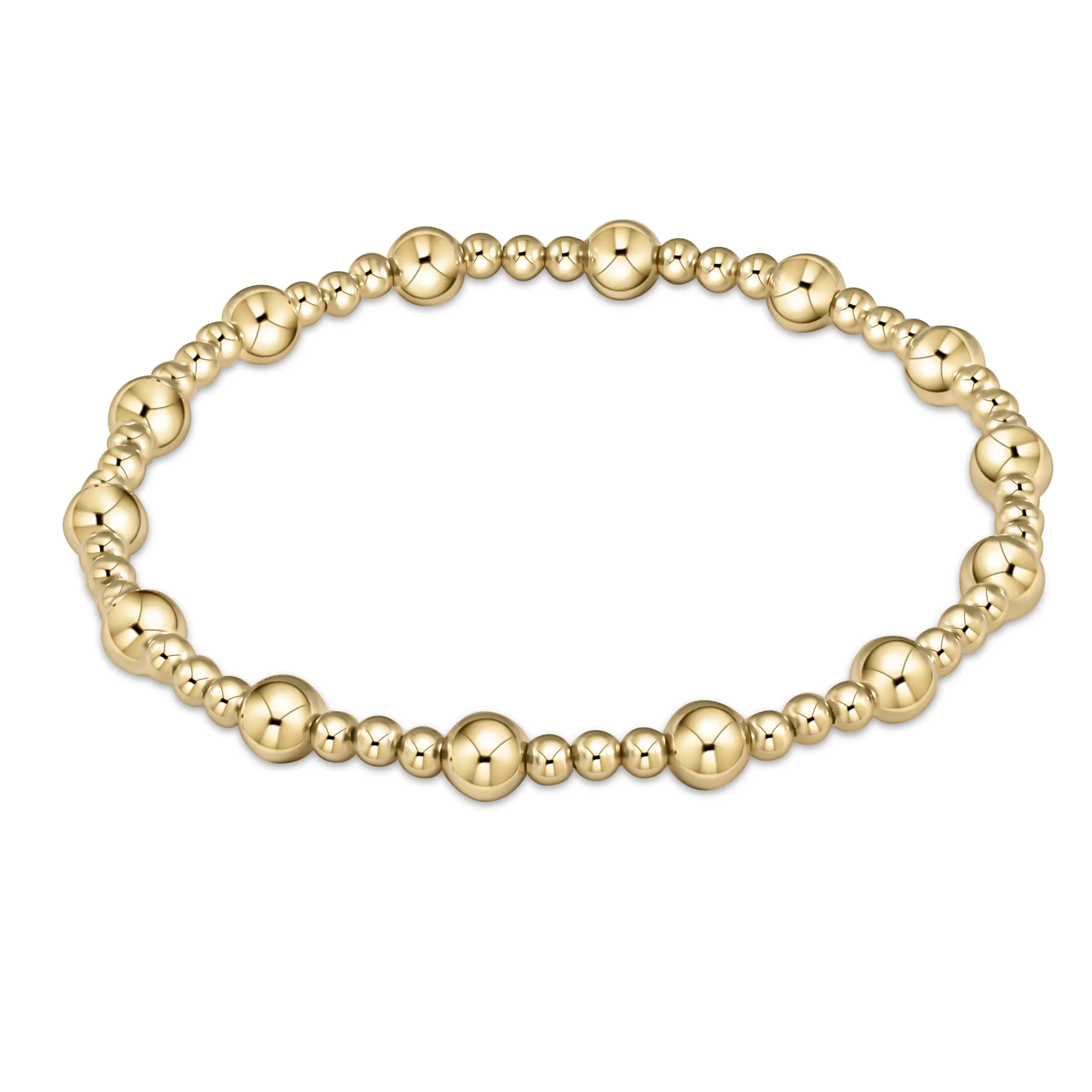 Classic Sincerity Pattern Bead Bracelets - Gold