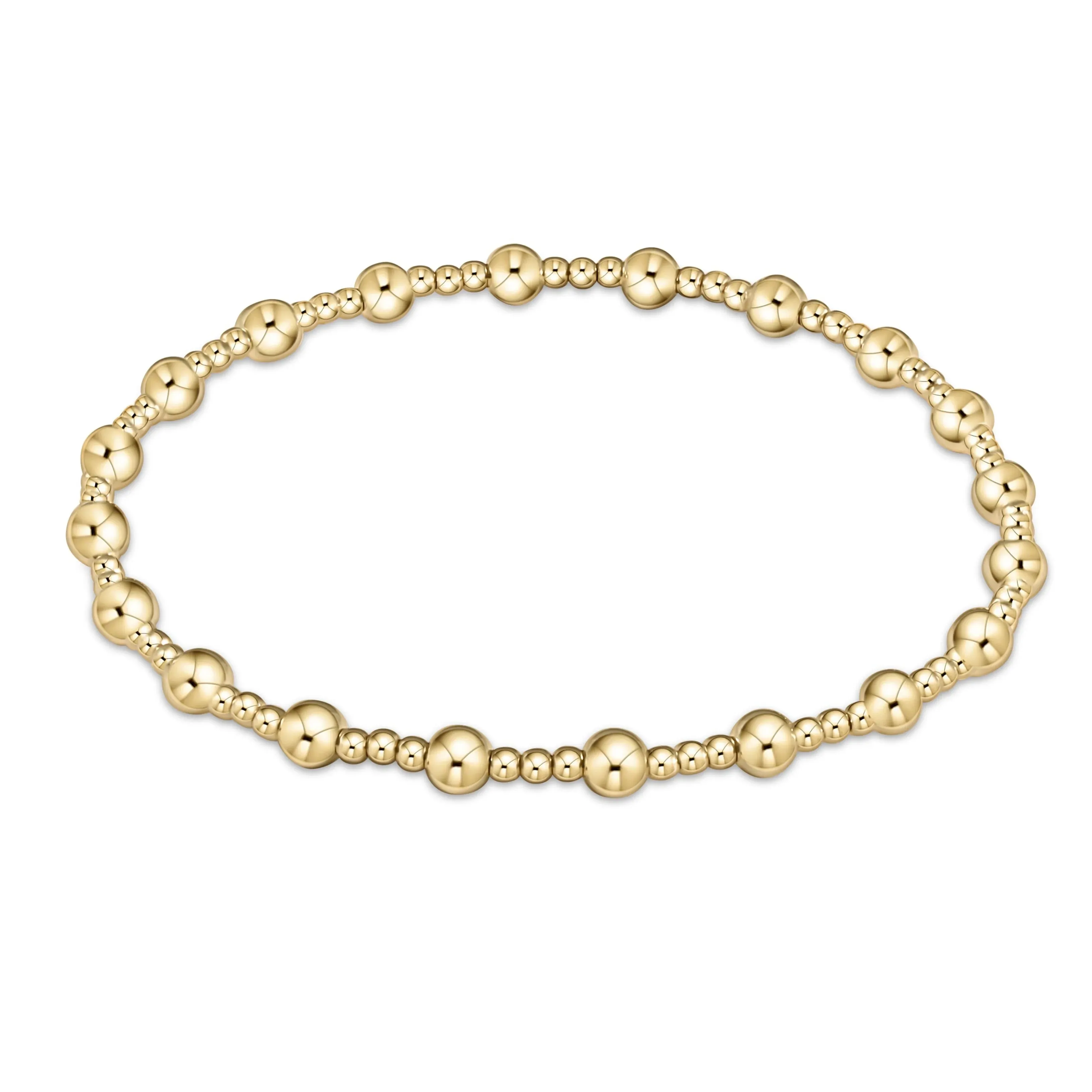 Classic Sincerity Pattern Bead Bracelets - Gold