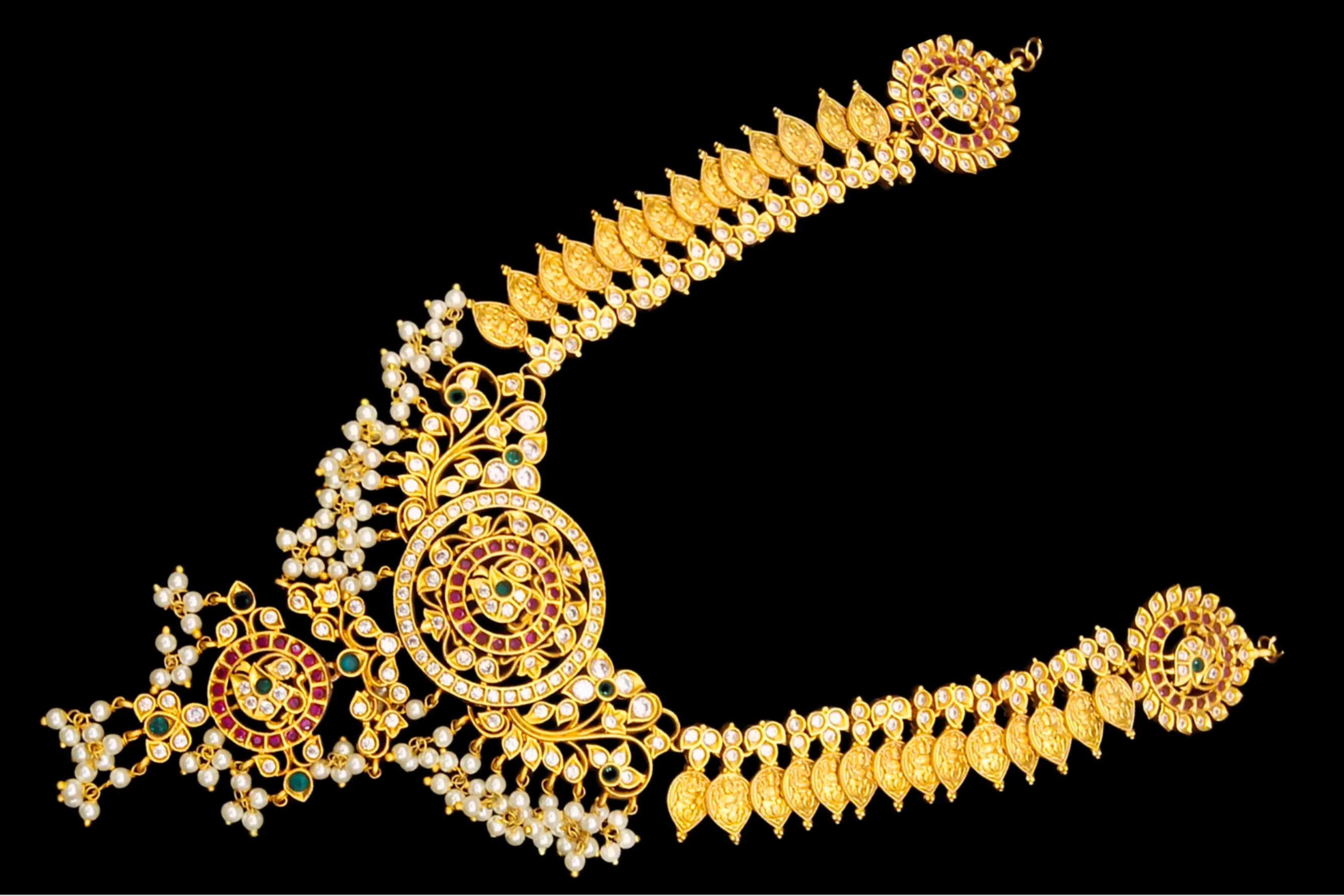 Classy Antique Lakshmi Kasu Guttapusalu Necklace set By Asp Fashion Jewellery