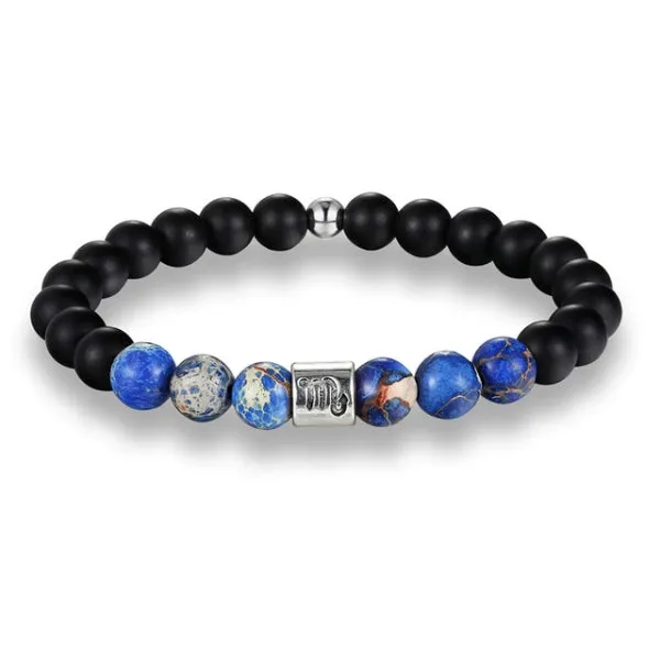 Classy Men Scorpio Blue Beaded Zodiac Bracelet