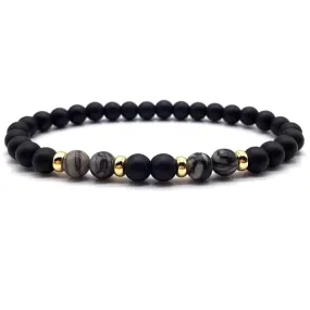 Classy Men Sleek Beaded Bracelet