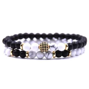 Classy Men White Sub Zero Bracelet Set