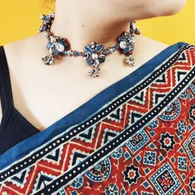 Cotton Neckpiece | Ajrakh Choker | Multicolour