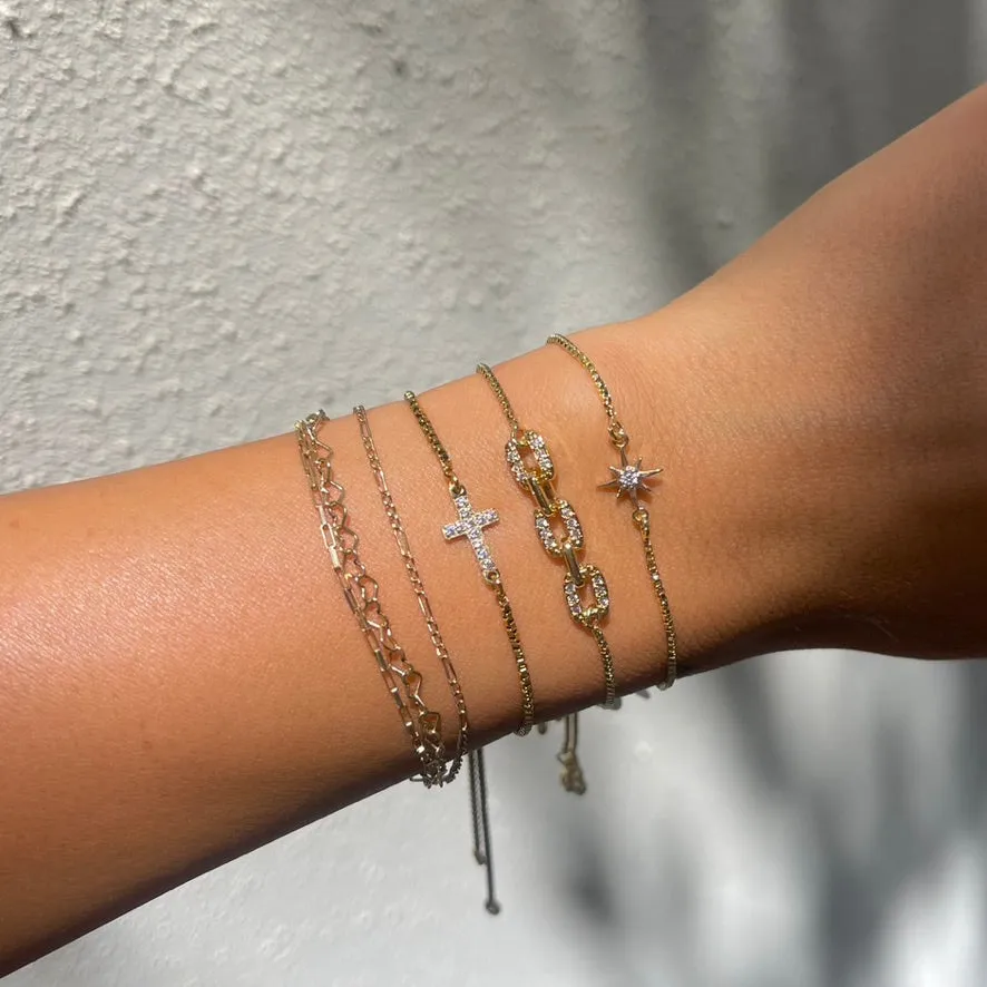 Crystal Cross Slider Bracelet