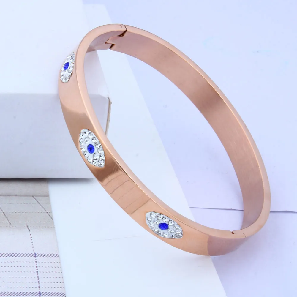 Cuff Women Fashion Evil Eye Crystal Bracelet