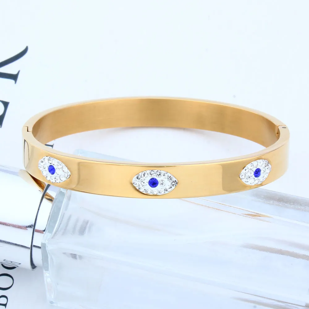 Cuff Women Fashion Evil Eye Crystal Bracelet