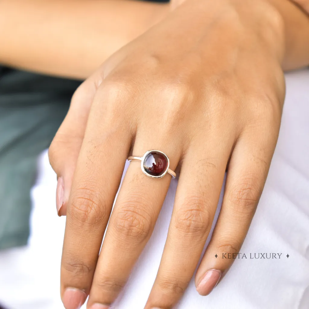 Cushion Conquer - Garnet Ring