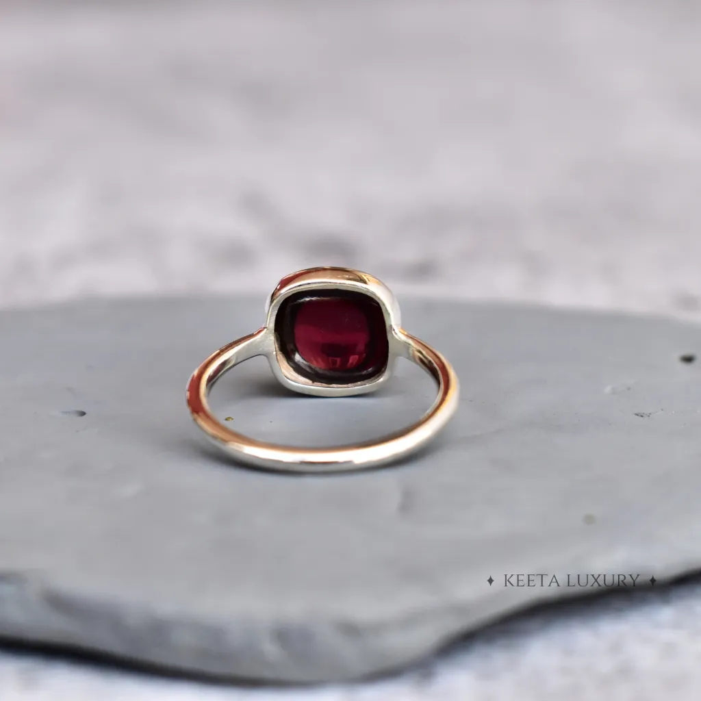 Cushion Conquer - Garnet Ring