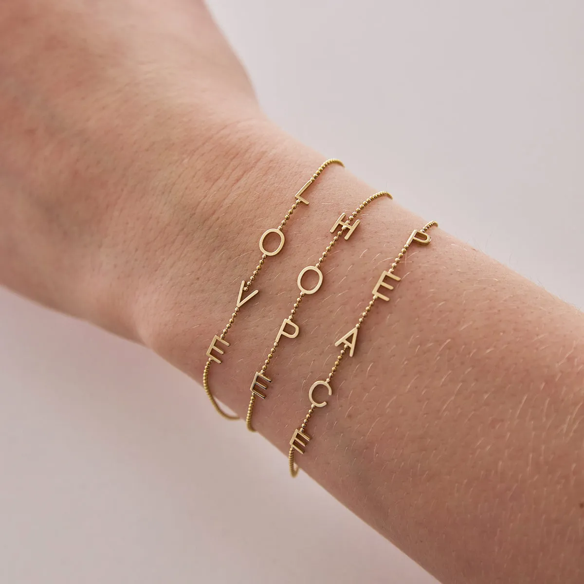 Custom Gold Bracelet - 4 Letters