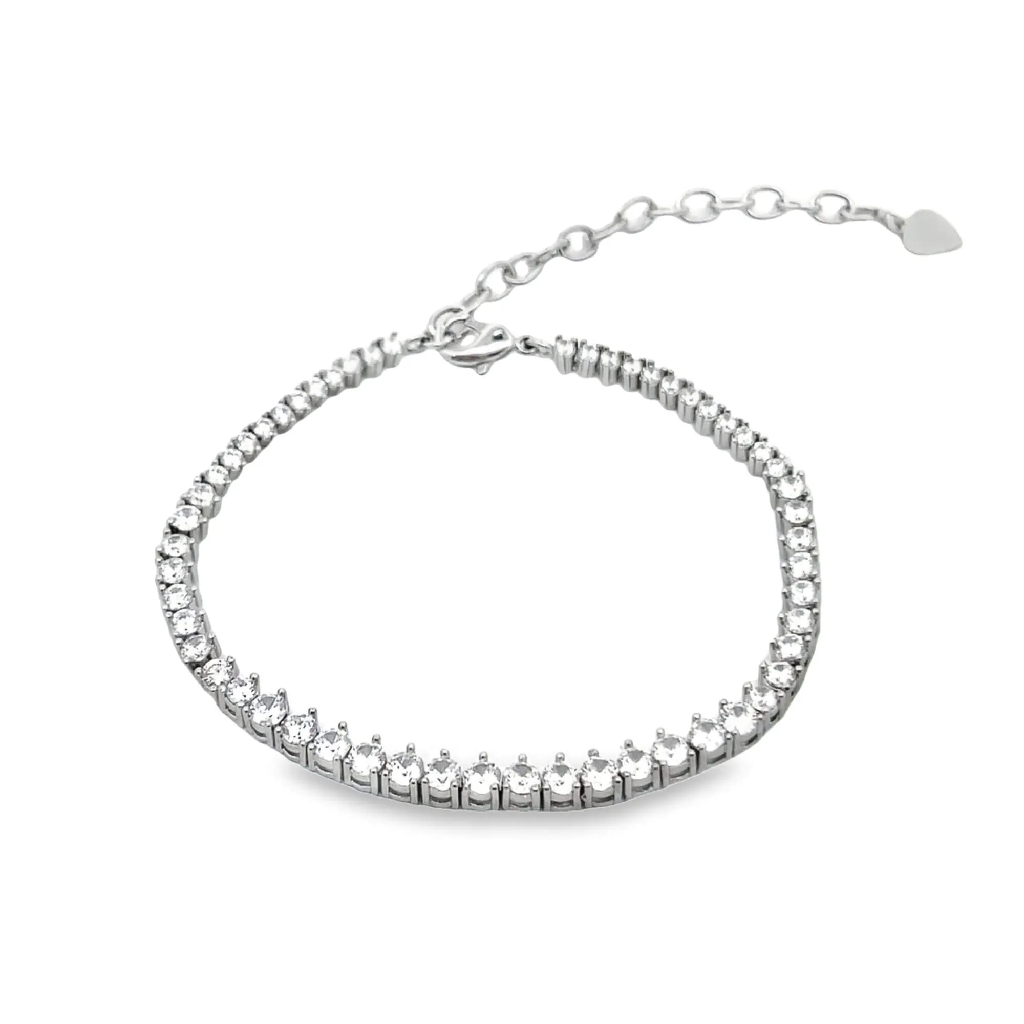 CZ Three Prong Tennis Choker (I60)(H249)