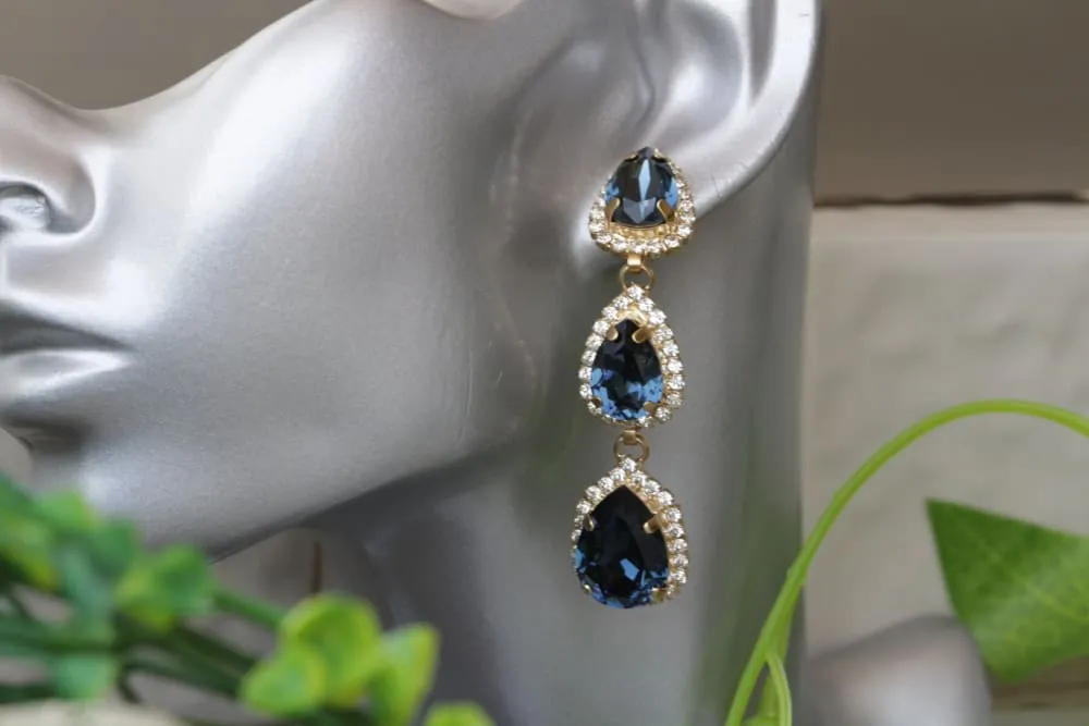 DARK BLUE EARRINGS