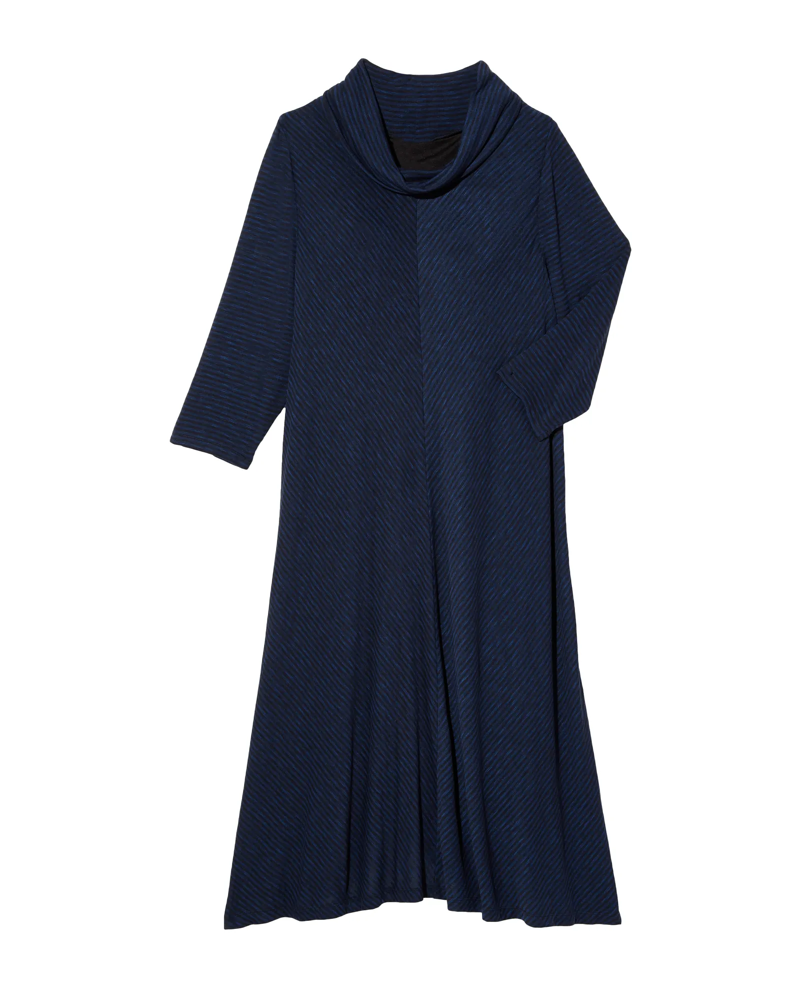 Davie Cowl Neck Swing Dress | Navy