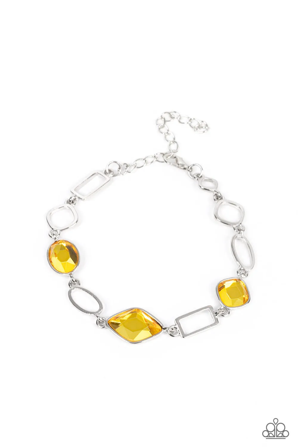 Dazzle for Days - Yellow Bracelet - Paparazzi Accessories