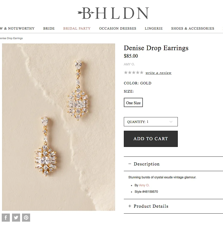 Deco Motif Drop Earrings