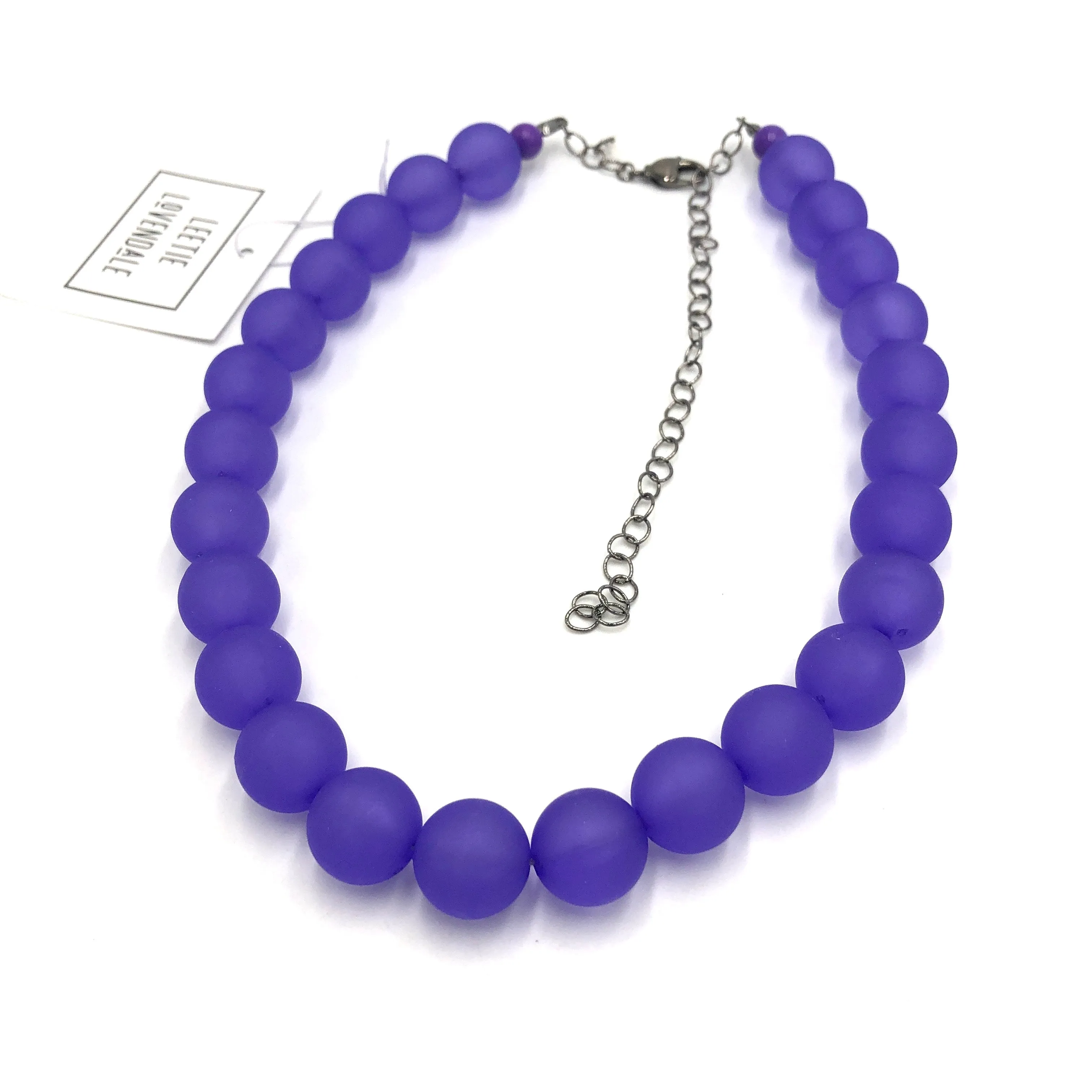 Deep Blurple Frosted Marco Necklace