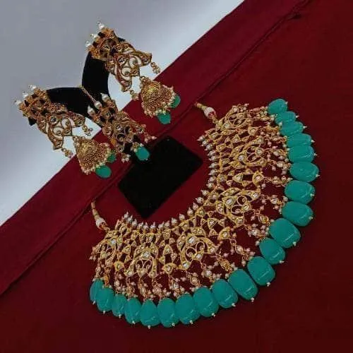 Design Jadau Choker Earring And Teeka Set