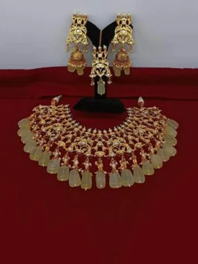 Design Jadau Choker Earring And Teeka Set