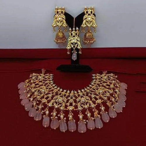 Design Jadau Choker Earring And Teeka Set