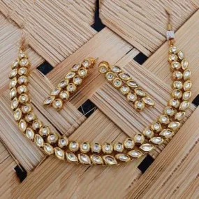 Diagonal Leaf Necklace Set