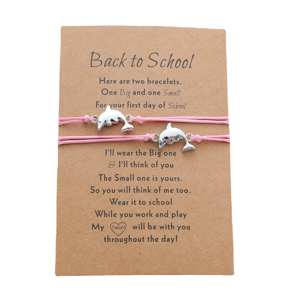 Dolphin School Season Card Bracelet Personality Parent-child