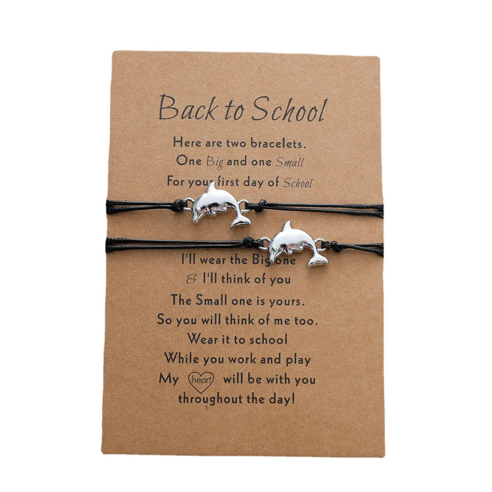 Dolphin School Season Card Bracelet Personality Parent-child