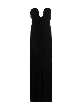 Draped Silk-Crepe Gown