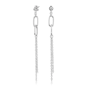 Drop earrings in sterling silver