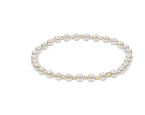 Enewton Classic Grateful Pattern 4mm Bead Bracelet - Pearl