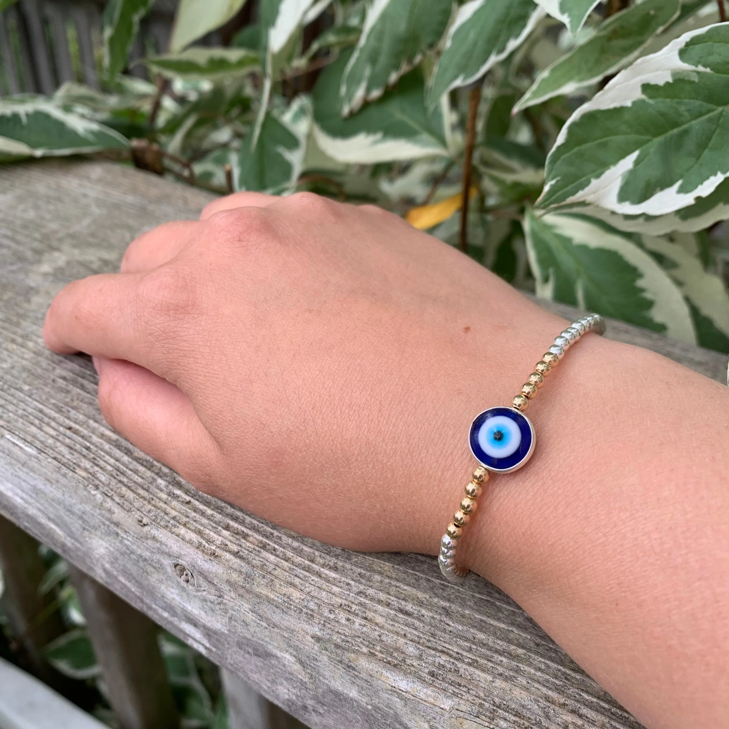 Evil eye elastic bracelet