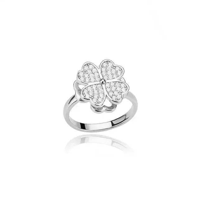 Exquisite Sparkling Adjustable Ring for Christmas Gift