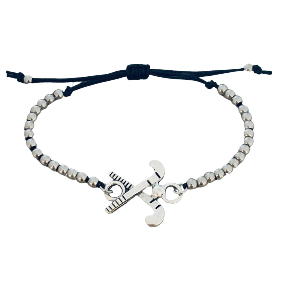 Field Hockey Adjustable Beaded Bracelet