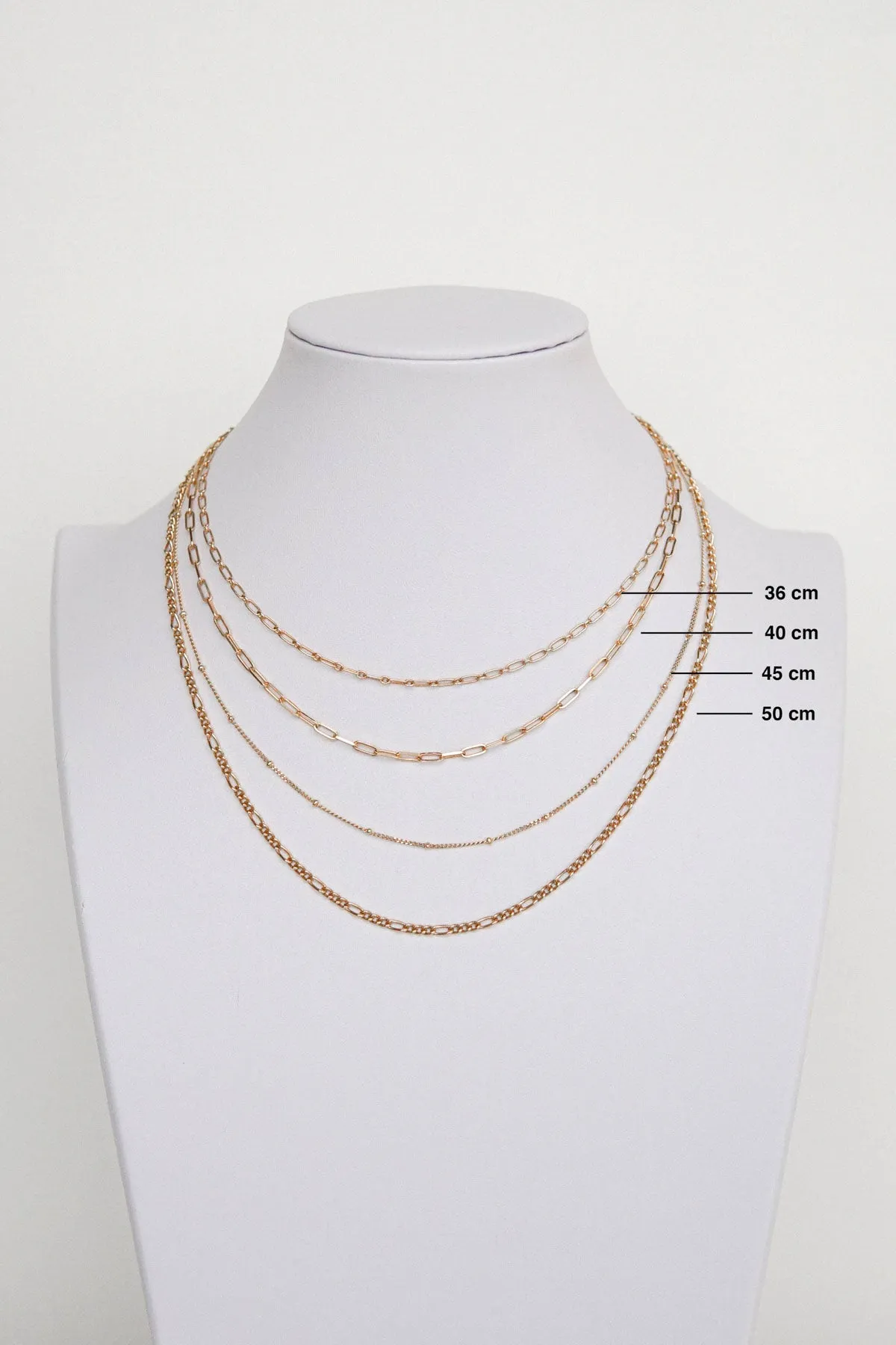 Figaro choker gold plated (36cm)