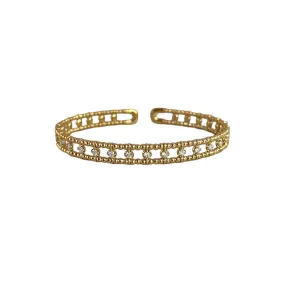 Flexible Round Diamond Cutout Bracelet