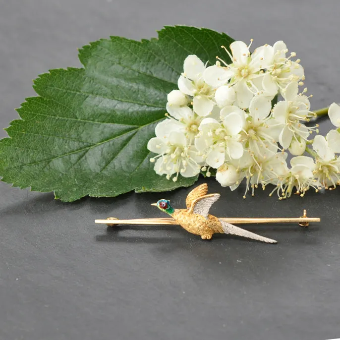 Flying Pheasant Brooch