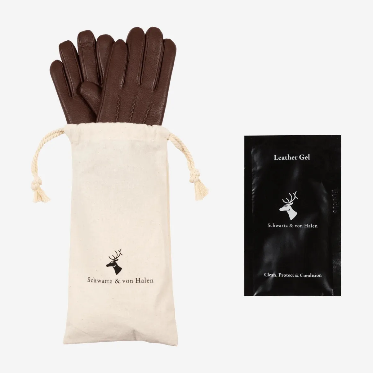 Free leather gel & luxury cotton pouch