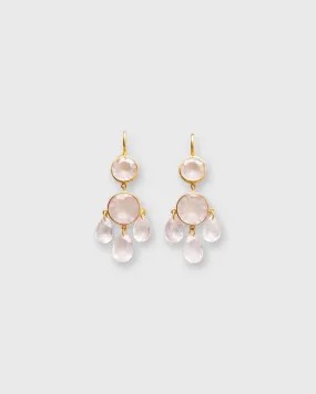 Gabrielle D'Estrees Earrings in Rose Quartz