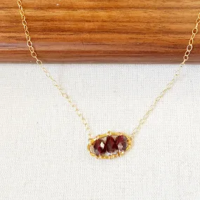 Garnet centerpiece necklace (16 inches)