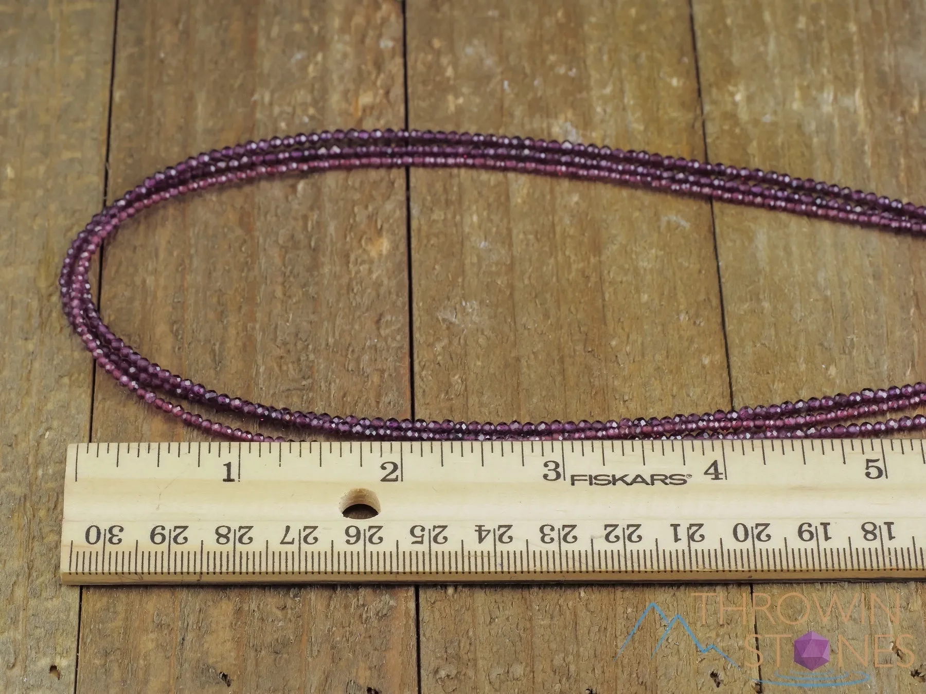 GARNET Crystal Necklace, Choker - Faceted Seed Beads - Dainty Crystal Necklace, Beaded Necklace, Birthstone Necklace, Jewelry, E1580