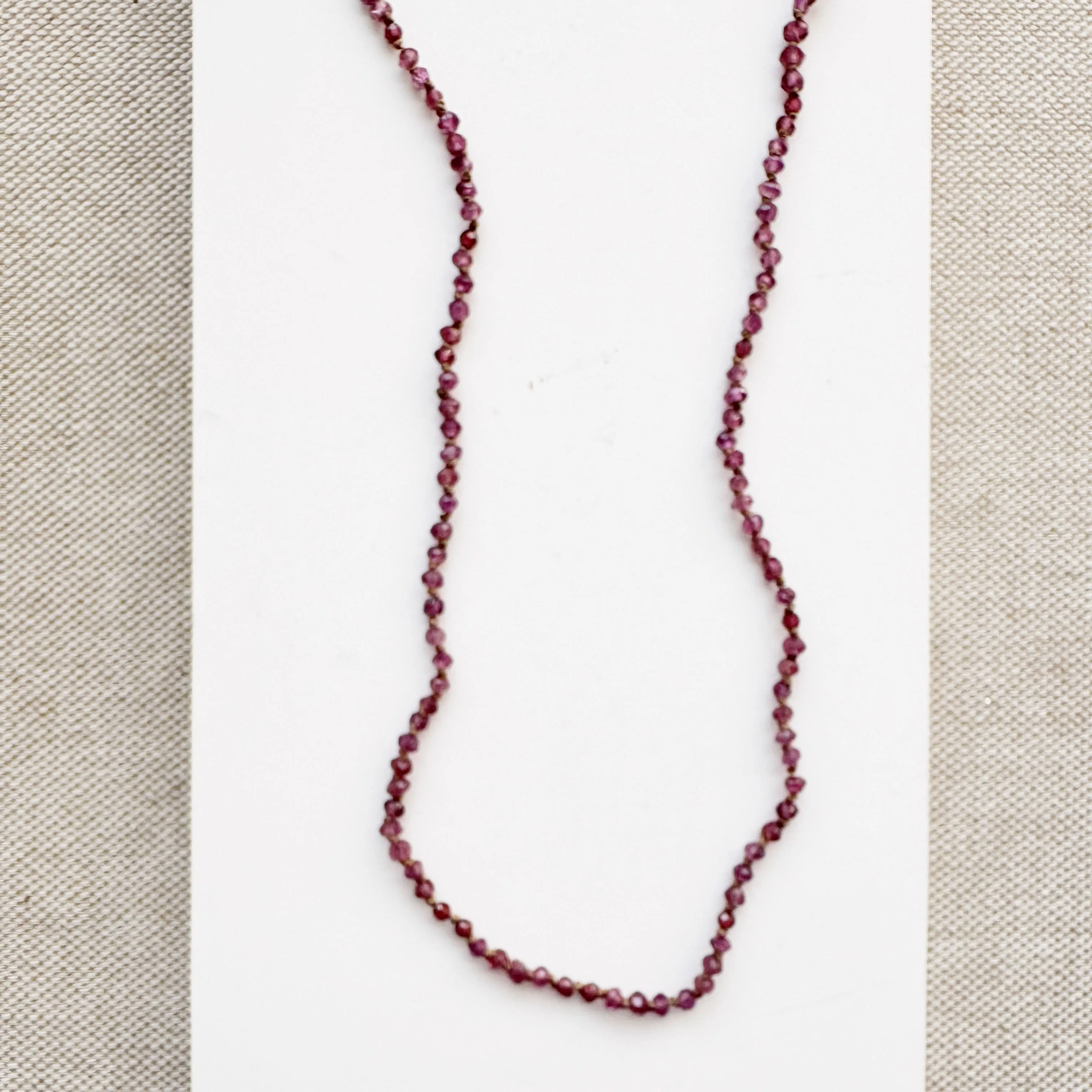 Garnet Knotted Necklace