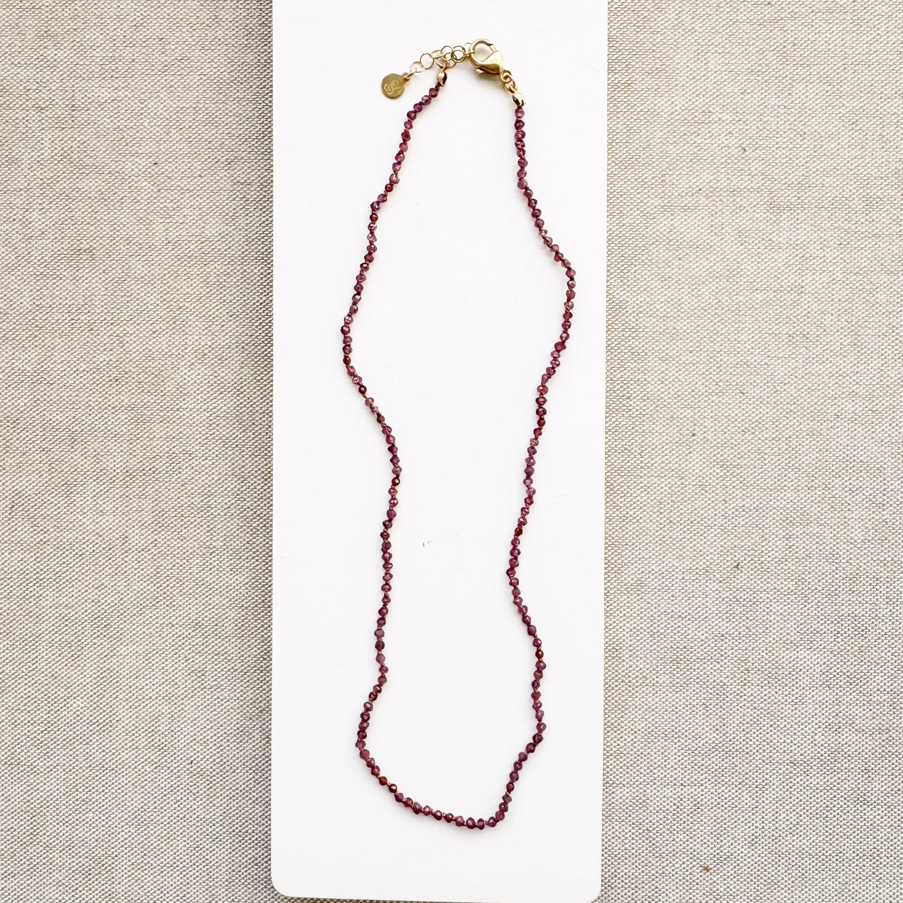 Garnet Knotted Necklace