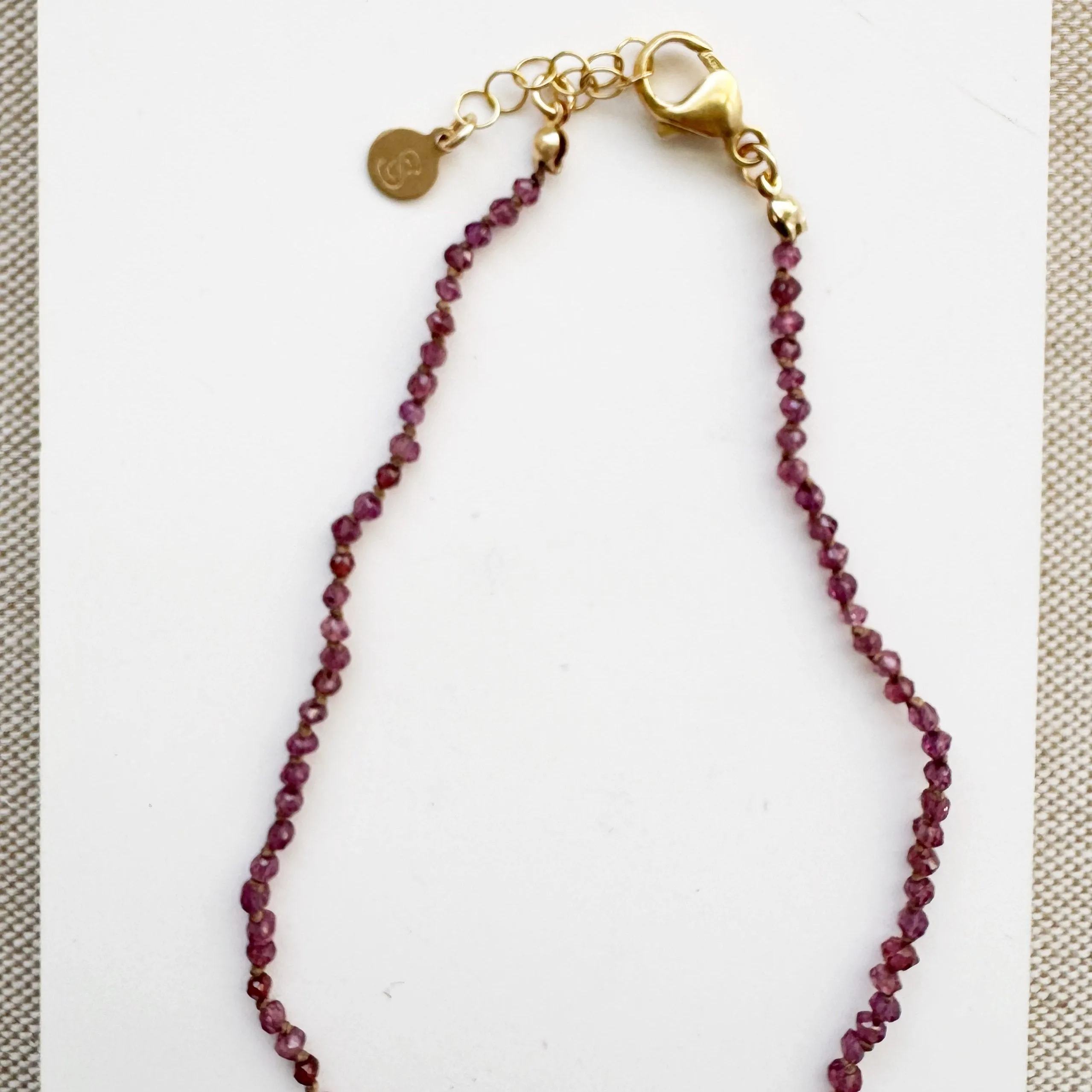 Garnet Knotted Necklace