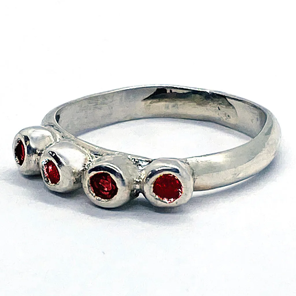 Garnet Row Ring (size 8)