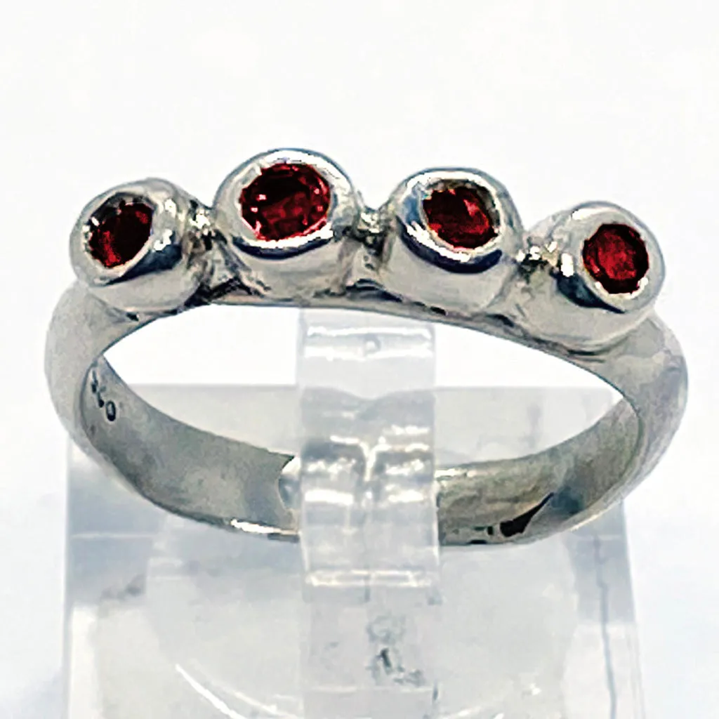 Garnet Row Ring (size 8)