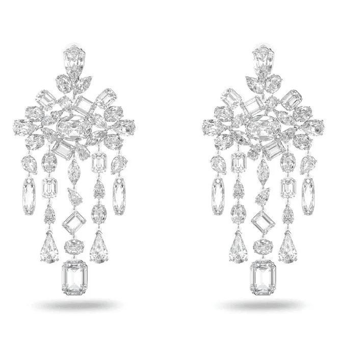 Gema Drop Chandelier White Rhodium Plated Earrings 5639329