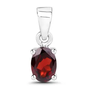 Genuine Garnet Solitaire Pendant